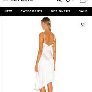 White silk dress with diamond straps. never worn/brand new